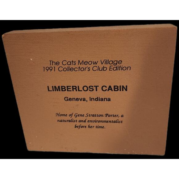 Cats Meow 1991 Limberlost Cabin Collectors Club  Brown School Ohio Amish Series - Picture 3 of 4